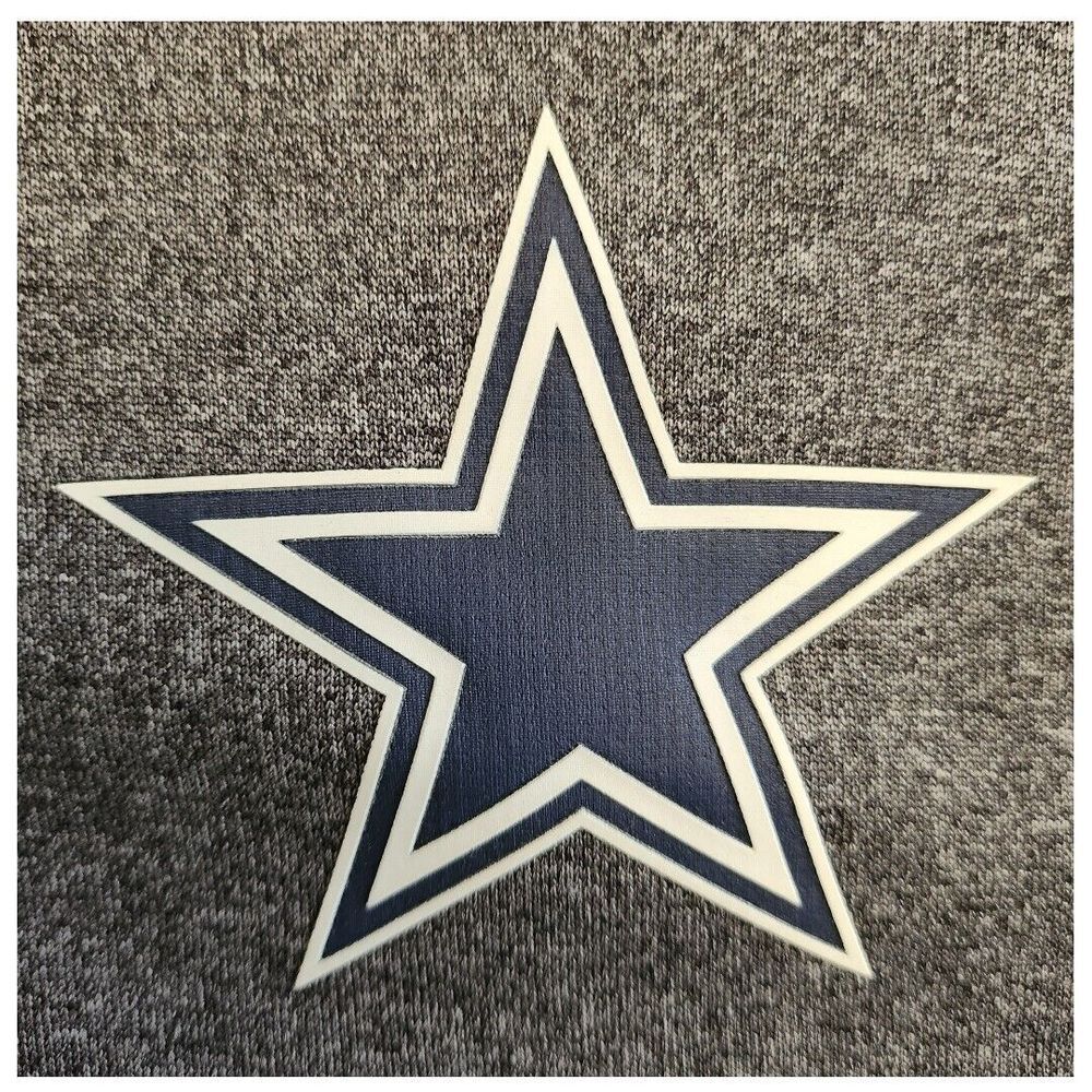 Dallas Cowboys NFL Men's Quarter-Zip Logo Jacket, Size Large EUC Star Heathered - Picture 8 of 9
